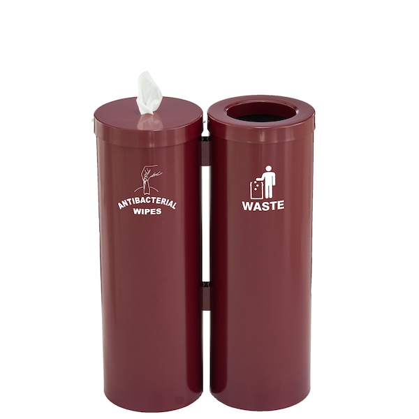 Glaro Gym Wipes Station, Dispenser/Receptacle, L - WD1030-S-BY