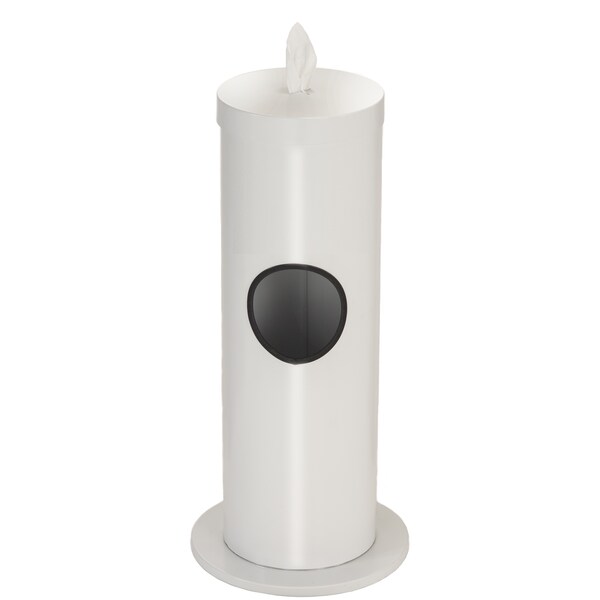 Glaro Gym Wipe Dispenser/Receptacle, Removable - F1029-WH