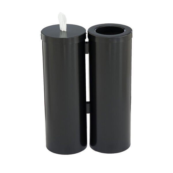 Glaro Gym Wipes Station, Dispenser/Receptacle, B - WD1030-BK