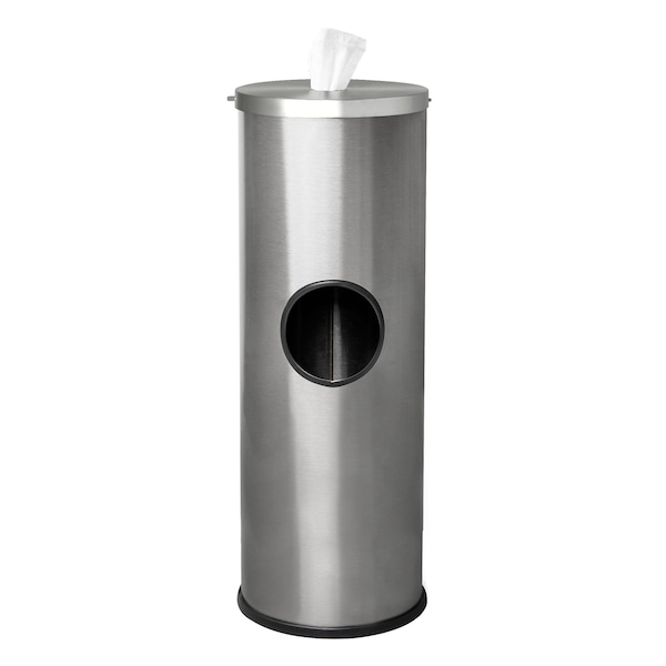 Ex-Cell Kaiser 3-Gal. Wipe Dispenser Sanitizing Station - Stainless Steel - SW-DSP-01 SS