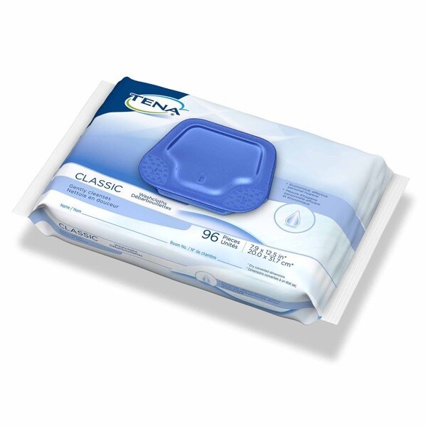 Tena Proskin Classic Personal Cleansing Wipe Soft Pack Scented, 7-9/10 X 12-1/2 Inch, 96PK - 65728