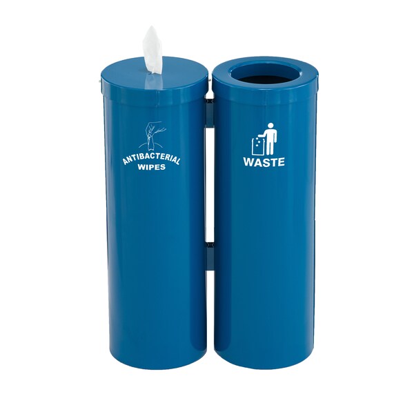 Glaro Gym Wipes Station, Dispenser/Receptacle, L - WD1030-S-BL