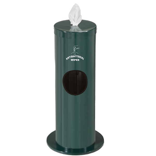 Glaro Gym Wipe Dispenser/Receptacle, Removable - F1029-S-HG
