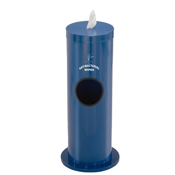 Glaro Gym Wipe Dispenser/Receptacle, Removable - F1029-S-BL