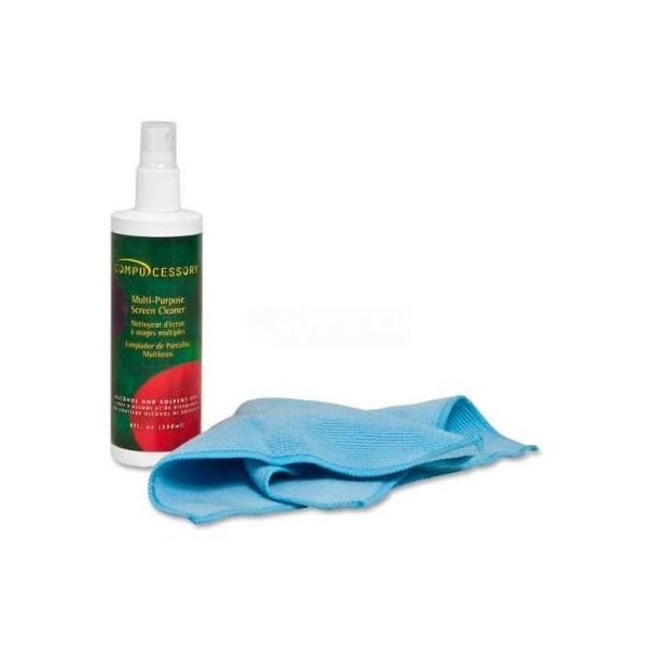 Compucessory Compucessory LCD Screen Cleaner, Kit W/Microfiber Cloth & 8 Oz. Spray - CCS56268 - 56268