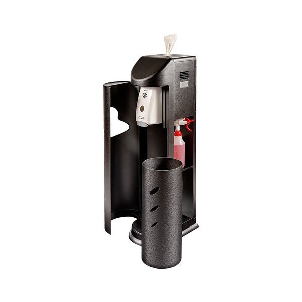 Zogics The Cleaning Station Wipes Dispenser and Hand Sanitizing Station, Black, Gel Hand Sanitizer Dispenser - TCS-B-30063