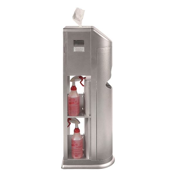 Zogics The Cleaning Station Wipes Dispenser and Hand Sanitizing Station, Black, Gel Hand Sanitizer Dispenser - TCS-B-30063