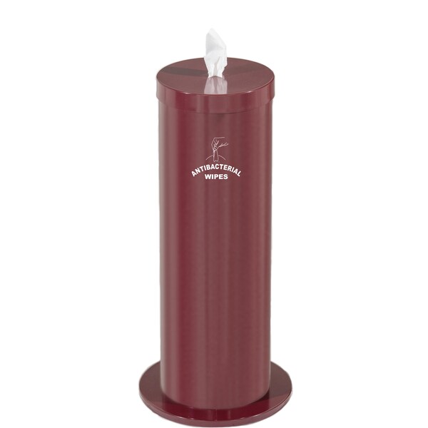 Glaro Gym Wipe Dispenser/Storage, Logo, Burgundy - F1027-S-BY