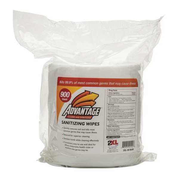 2Xl Advantage Sanitizing Wipes - 900ct Refill - 4 PK - 2XL-36