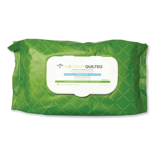 Medline FitRight Select Premium Personal Cleansing Wipes, 8 x 12, PK48 - MSC263625