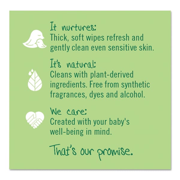 Seventh Generation Free & Clear Baby Wipes, Refill, Unscented, White, 256/PK, PK3 - SEV 34219CT