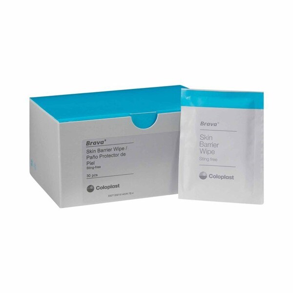 Brava Sting Free Skin Barrier Wipe 90 to 95% Strength Hexamethyldisiloxane NonSterile, 2-3/4 X 4 In., 30PK - 120215