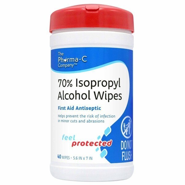 Pharma-C-Wipes Pharma-C-Antiseptic Skin Wipes, Towelette, Canister, 6PK - 63-200736K