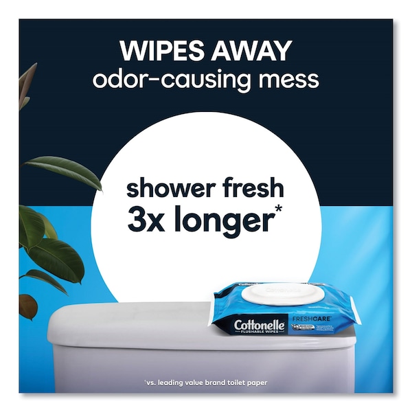 Cottonelle Fresh Care Flushable Cleansing Cloths, White, 3.75 x 5.5, 42/Pack, PK8 - KCC 36734CT