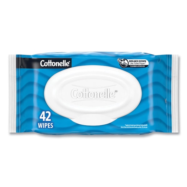 Cottonelle Fresh Care Flushable Cleansing Cloths, White, 3.75 x 5.5, 42/Pack, PK8 - KCC 36734CT