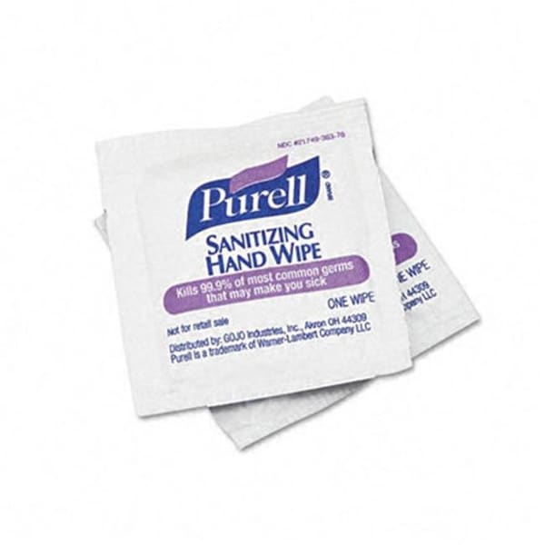 Purell Purell 9022-10BX Premoistened Sanitizing Hand Wipes- 5 x 7- 100/Box - 9022-10BX