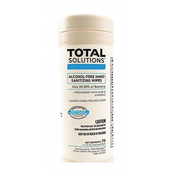 Athea Laboratories Alcohol Free Hand Sanitizing Wipes, 7" x 8", 70 Wipes - 1445