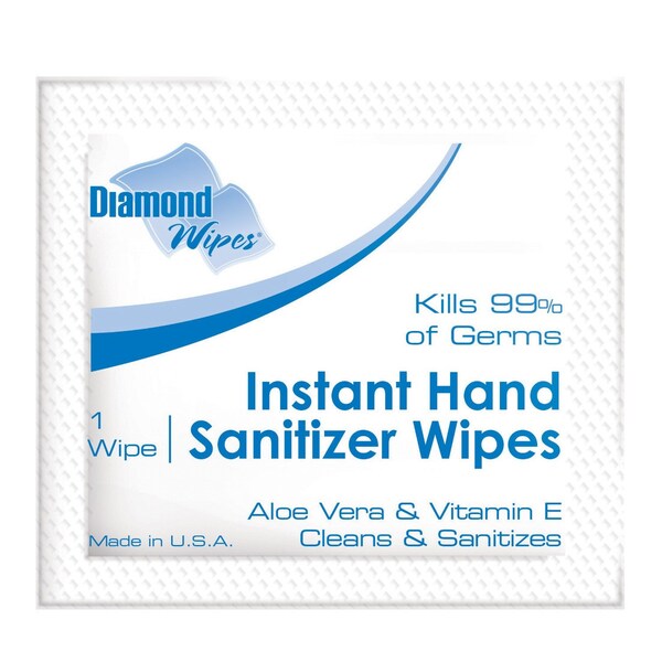 Diamond Wipes Instant Hand Sanitizing Wipes, 1000PK - F244865F10