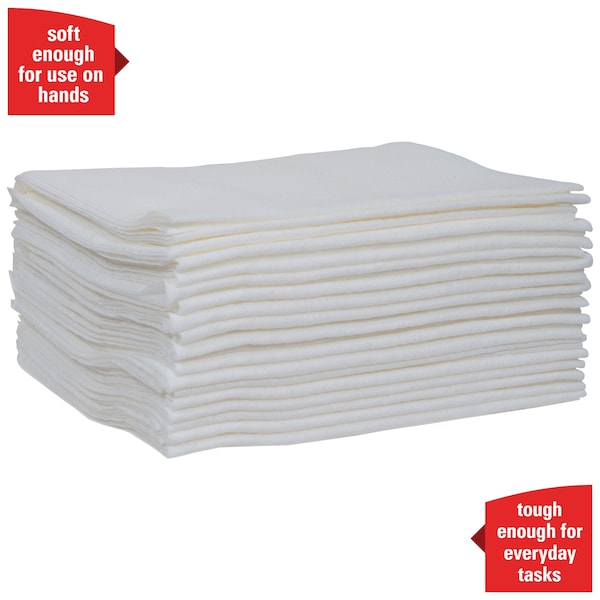 Kimberly-Clark Professional Dry Wipe, L30, 1/4 Fold, Moderate Absorbency, Good Wet Strength, White, 05812, 12 PK - 05812