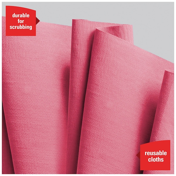 Kimberly-Clark Professional WypAll PowerClean X80 Heavy Duty Cloths (41055), Jumbo Roll, Extended Use Towels, Red - 41055
