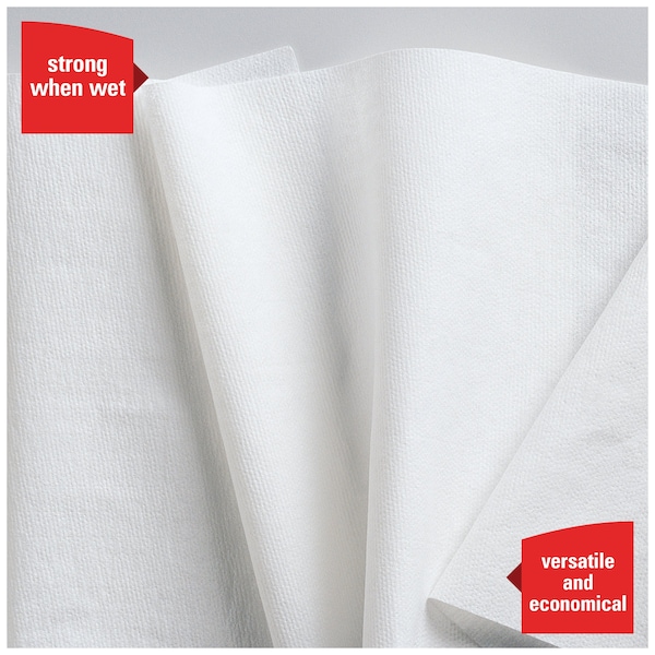 Kimberly-Clark Professional WypAll General Clean X50 Cleaning Cloths (35015), Strong For Extended Use, Jumbo Roll, White - 35015