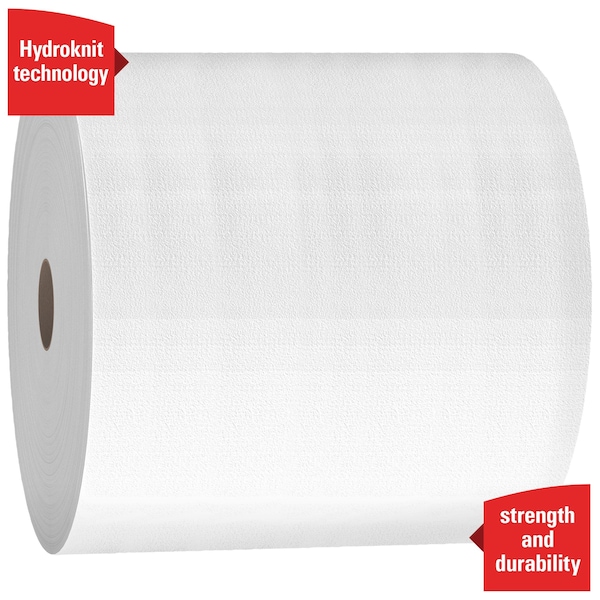 Kimberly-Clark Professional WypAll General Clean X50 Cleaning Cloths (35015), Strong For Extended Use, Jumbo Roll, White - 35015