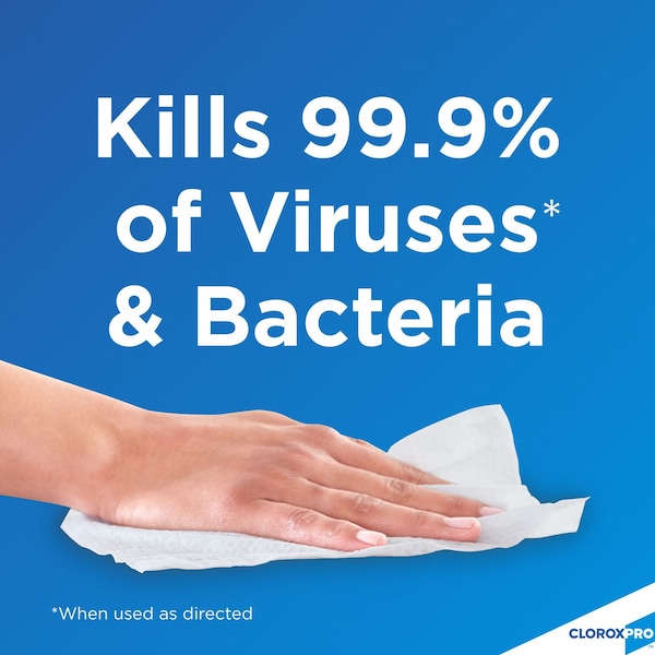Clorox Disinfecting Wipes, 75 Wipe Canister, 7 in x 8 in Wipes, Fresh, White, 6 Pack - 15949