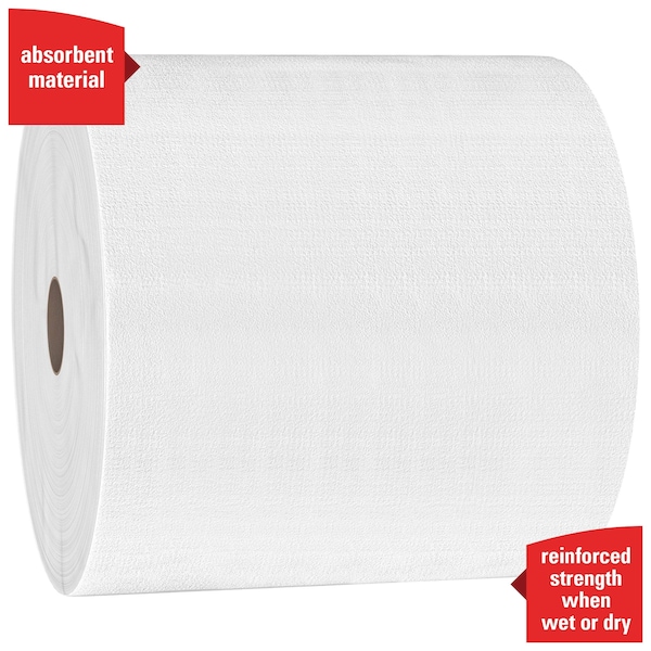 Kimberly-Clark Professional WypAll GeneralClean X60 Multi-Task Cleaning Cloths (34955), Jumbo Roll, Strong & Absorbent, White - 34955