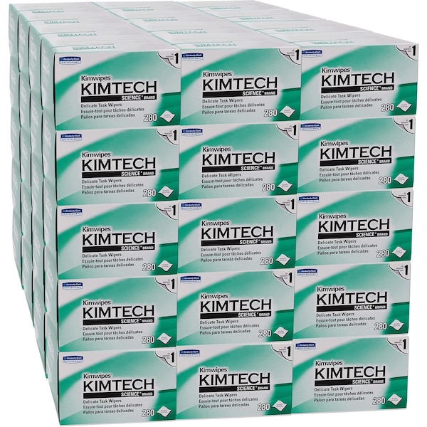 Kimberly-Clark Professional Kimwipes Delicate Task Kimtech Science Wipers 34155 White 1-Ply 60 Pop-Up Box 286 - 34155