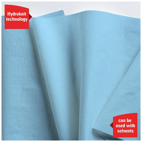 Kimberly-Clark Professional WypAll GeneralClean X60 Multi-Task Cleaning Cloths (34965), Jumbo Roll, Strong & Absorbent, Blue - 34965