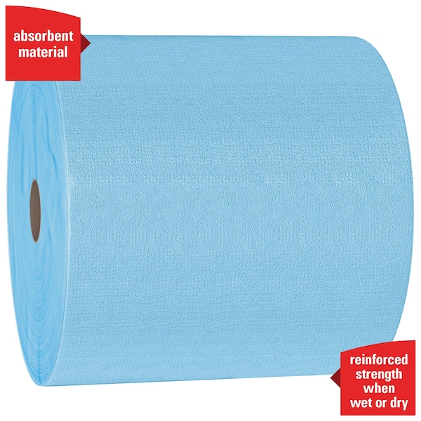 Kimberly-Clark Professional WypAll GeneralClean X60 Multi-Task Cleaning Cloths (34965), Jumbo Roll, Strong & Absorbent, Blue - 34965