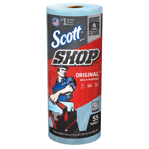 Kimberly-Clark Professional Scott Shop Towels Original Shop Towel (75130), Blue - 75130