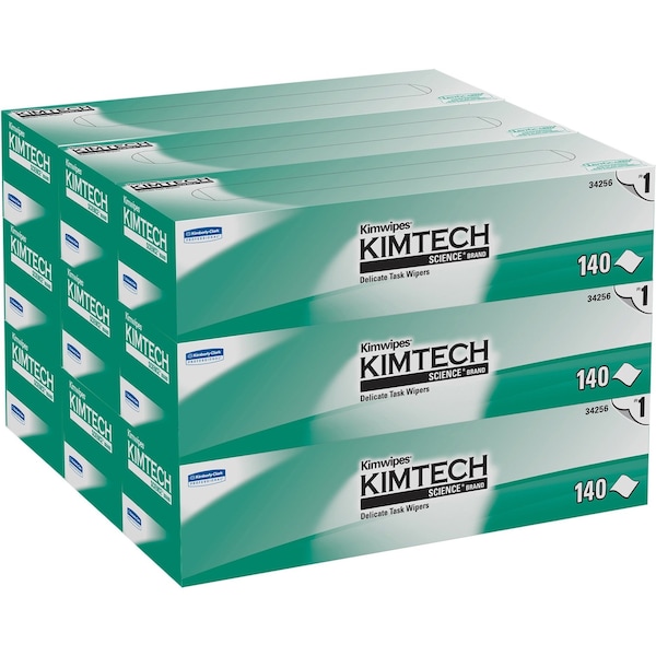 Kimberly-Clark Professional Kimwipes Delicate Task Wipes (34256), Pop-Up Box, White (144 Sheets/Box, 15 Boxes, 2,160 Sheets) - 34256