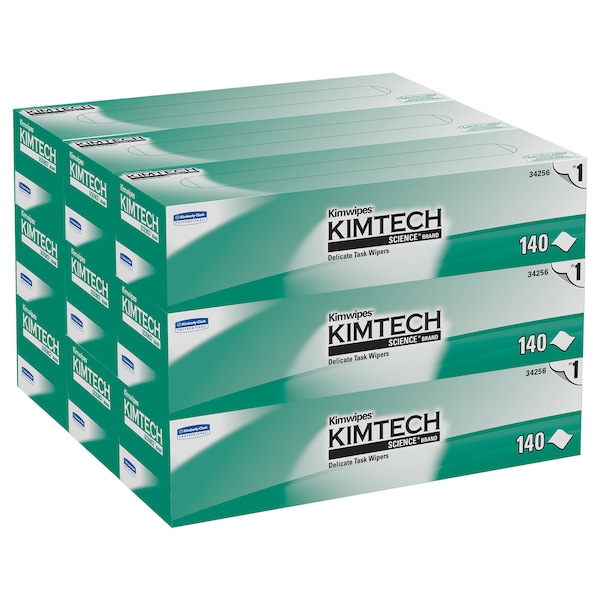 Kimberly-Clark Professional Kimwipes Delicate Task Wipes (34256), Pop-Up Box, White (144 Sheets/Box, 15 Boxes, 2,160 Sheets) - 34256