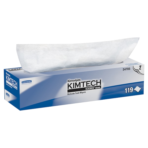 Kimberly-Clark Professional Kimwipes Delicate Task Wipers (34705), White, 2-Ply, 15 Pop-Up Boxes, 120 Sheets / Box - 34705