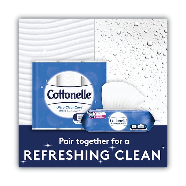 Cottonelle Fresh Care Flushable Cleansing Cloths, White, 3.73 x 5.5, 84/Pack, PK8 - KCC 35970CT
