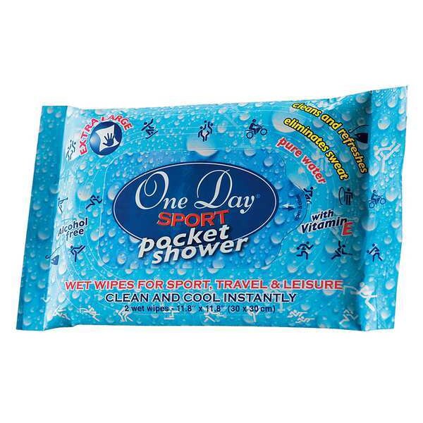 One Day Hand Cleansing Wipes, 11-13/16" x 11-13/16", 2 Wipes - GDN024