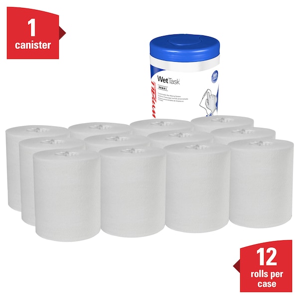 Kimberly-Clark Professional WypAll Critical Clean WetTask Wipers for Bleach, Disinfectants, and Sanitizers (77320) - 77320