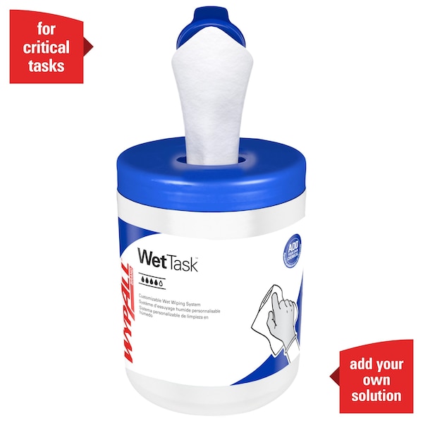 Kimberly-Clark Professional WypAll Critical Clean WetTask Wipers for Bleach, Disinfectants, and Sanitizers (77320) - 77320