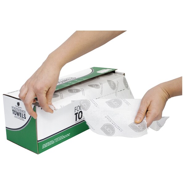 Sani Professional Dry Foodservice Kitchen Roll Towels, 1-Ply, 15 x 7.5 White, 200/Roll, PK4, 4PK - G125DA