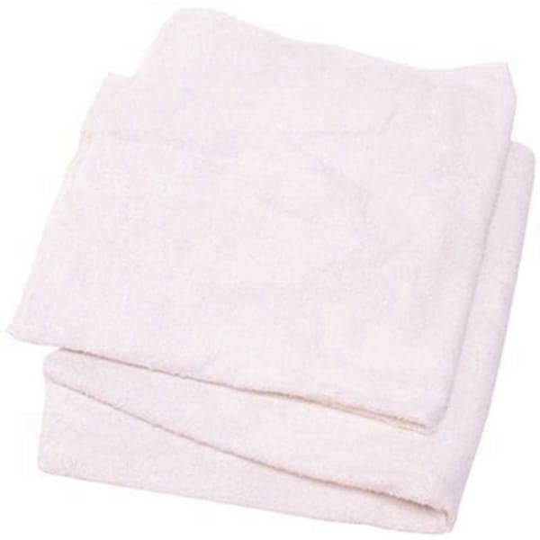 National Brand HOSPECO 10 lbs. per Box White Terry Towel Rags - 537-10