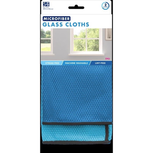 Viking Schroeder & Tremayne Microfiber Cleaning Cloth 12 in. W X 16 in. L 2 pk - 239500