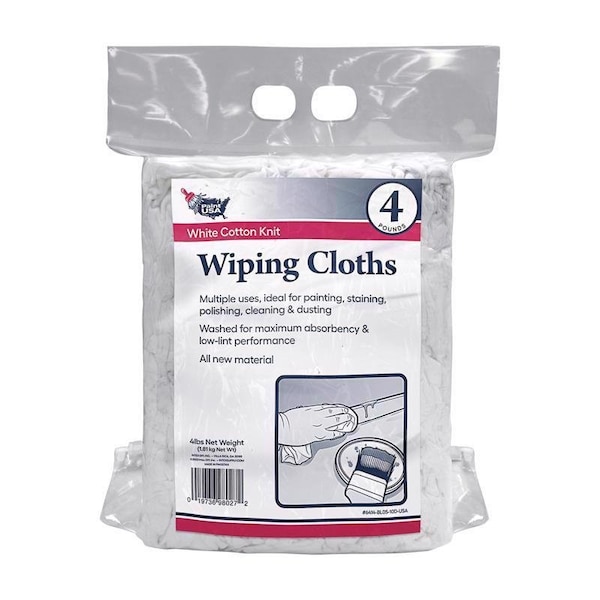 Paint Usa Paint USA Cotton Knit Wiping Rags 4 lb 1 pk - 6414BL0510DUSA