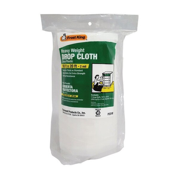 Frost King Frost King 10 ft. W X 20 ft. L X 2 mil Plastic Drop Cloth 1 pk - P221RT