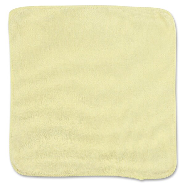 Rubbermaid Commercial Microfiber Cleaning Cloths, 12 x 12, Yellow, PK24 - 1820580