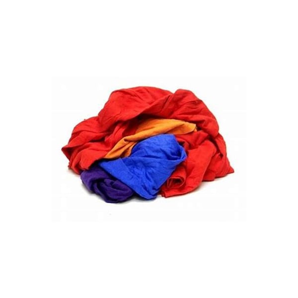 Bsl Bulk Recycled Colored T-Shirt Rags Mixed Sizes - 25 lb. bag - 3117