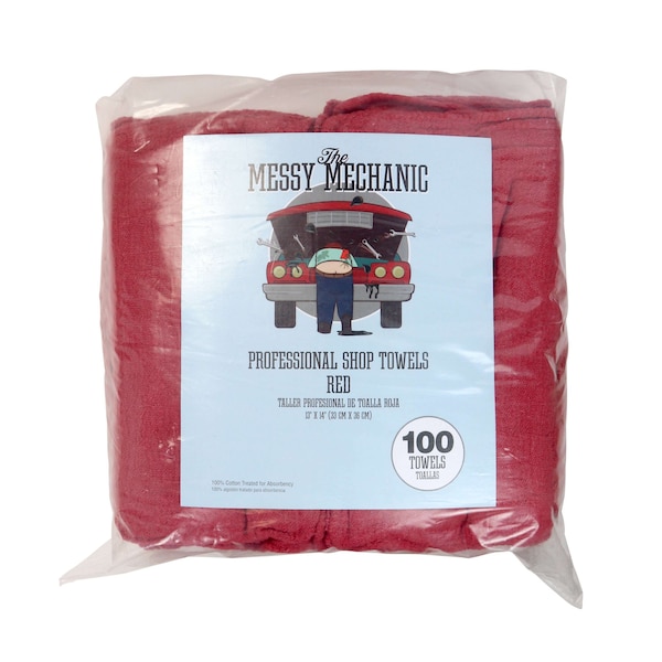 Monarch Brands Shop Towels , Red, 600PK - AT-STB100-BG-CS