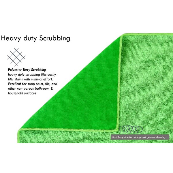 Tricol Clean 12 PK HD Scrubbing Cloths, 12 x 12 i - TCHC-017