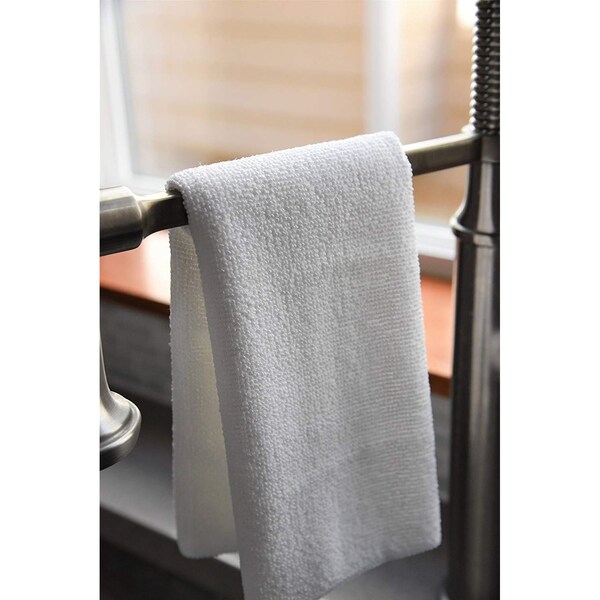 Dri By Tricol Clean Multi-Purpose Cloth, White, 300 GSM, 16 x 16 in, 12 PK - OJ-HI3D-58FO