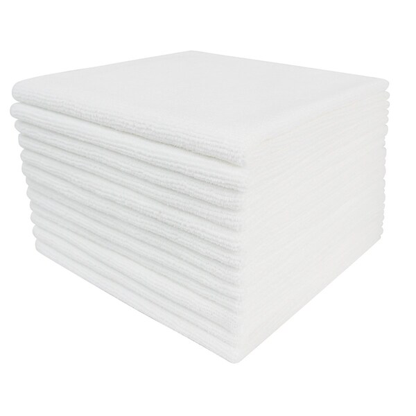 Dri By Tricol Clean Multi-Purpose Cloth, White, 300 GSM, 16 x 16 in, 12 PK - OJ-HI3D-58FO